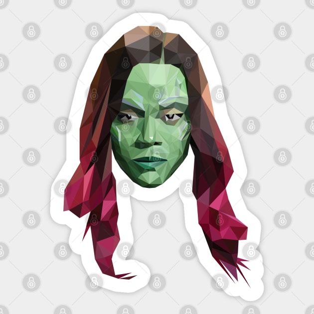 Gamora Poly Sticker by CriSan